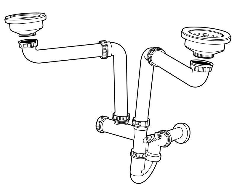 Transolid TSDIK Plastic Sink Drain Install Kit, 12" L x 16" W x 4" H, White - Image 4